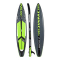 WKERSIY 12'6" Racing SUP Verde - Vista principal con medidas