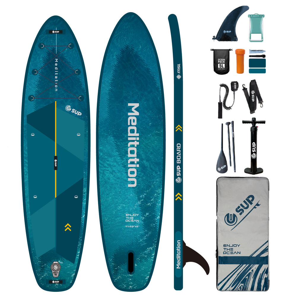Tabla SUP Inflable ESUP Meditation 11' x 33" – Kit Completo