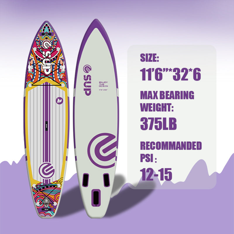 Tabla SUP Inflable ESUP Mojito Purple 11'6" x 32" – Kit Completo