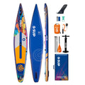 Tabla SUP Inflable ESUP Encounter Rainbow 12'6" x 28" Navy – Racing Kit Completo